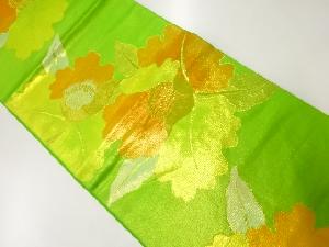 アンティーク　花模様織出し袋帯（材料）